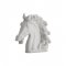 Sculptură Cap Cal Alb Mat