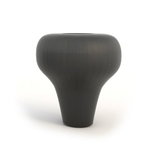 Vază TOB Ceramică Striată Negru M