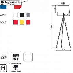 Lumină Podea TROPIC LS Alb