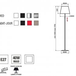 Lumină Podea STORE LS Negru