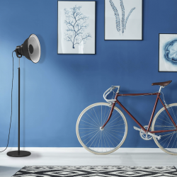 Lumină Podea REFLEX 2 Negru
