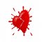 Ceas Perete CRAZY HEART Roșu Lucios