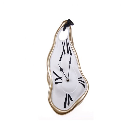 Ceas Perete CLASSIC Auriu - Alb