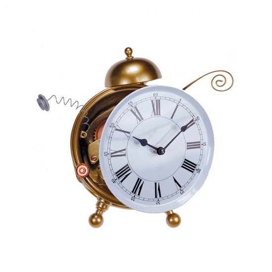 Ceas Perete BREAKING CLOCK Auriu
