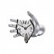Ceas Perete HAND Aluminiu - Alb