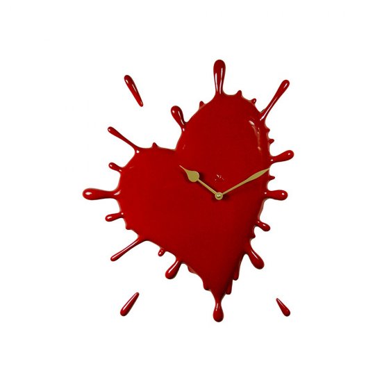 Ceas Perete CRAZY HEART Bordo Lucios