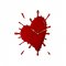 Ceas Perete CRAZY HEART Bordo Lucios