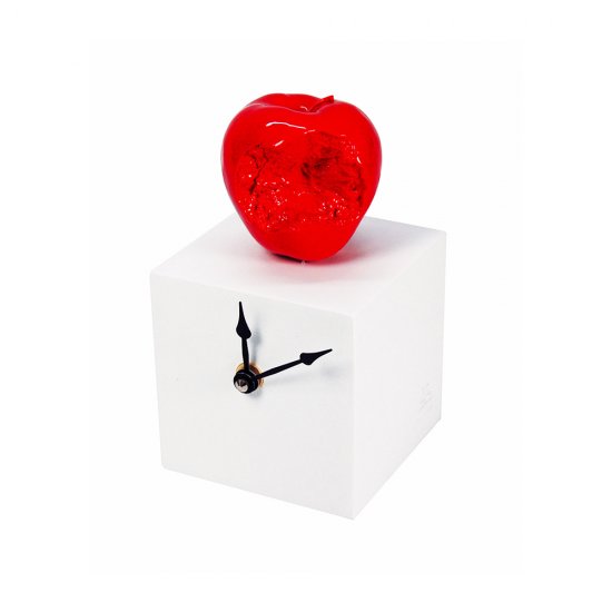 Ceas Birou APPLE CUBE Roșu - Alb