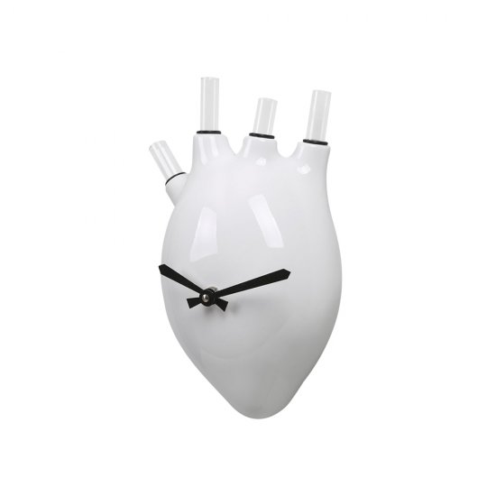 Ceas Perete HEARTBEATS Alb Lucios