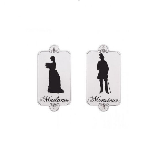 Set 2 Semne Toaletă MONSIEUR - MADAME