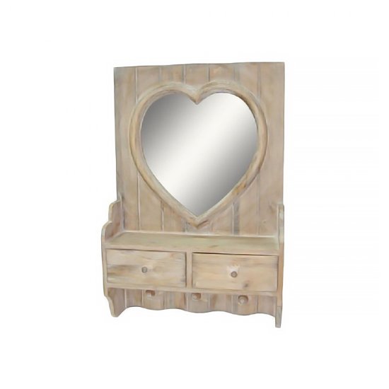 Oglindă HEART 2 Sertare