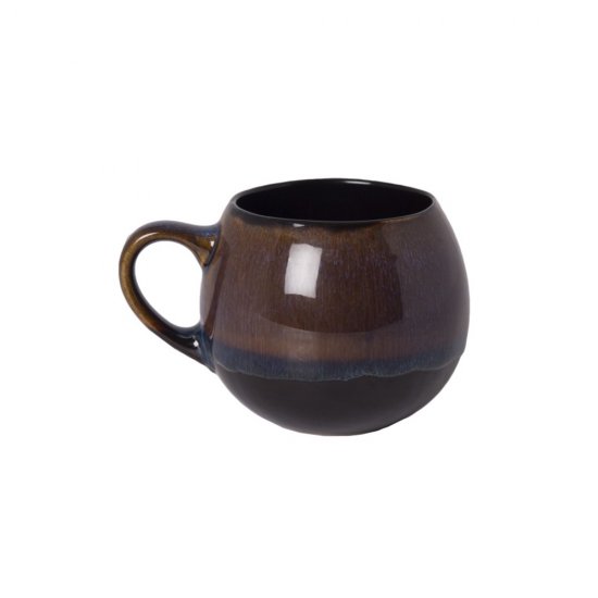Cană Sferică Negru - Maro