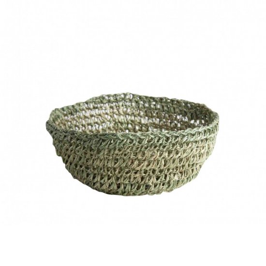 Coș Pâine Abaca Croșetat Verde