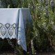 Față de Masă Vinil Impermeabil Dantelă Albastru Deschis