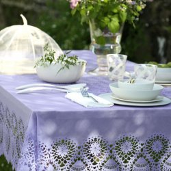 Față de Masă Vinil Impermeabil Dantelă Violet