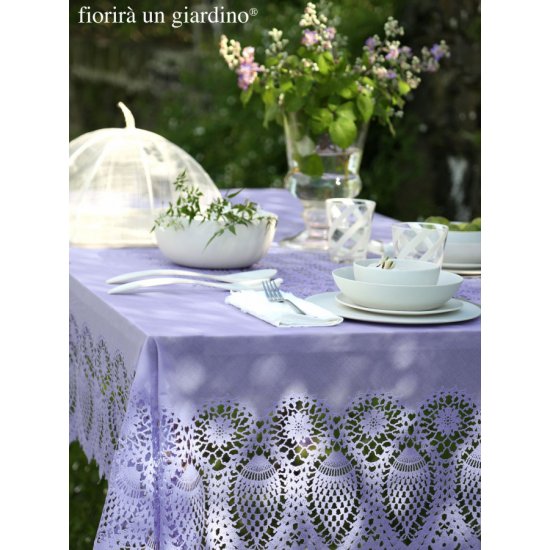 Față de Masă Vinil Impermeabil Dantelă Violet