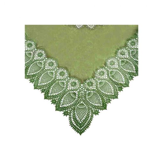 Față de Masă Vinil Impermeabil Dantelă Verde