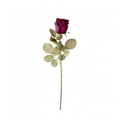 Floare Artificială Trandafir Vișiniu 6 Bucăți