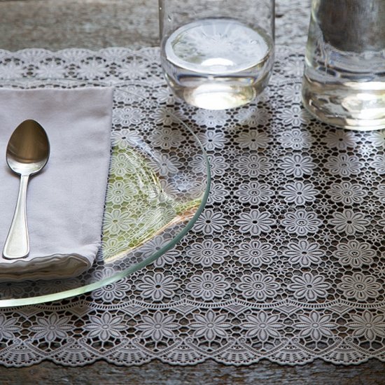 Set 6 Naproane Vinil Impermeabil Floral Alb