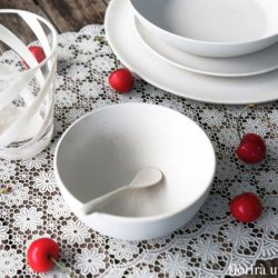 Set 6 Naproane Vinil Impermeabil Floral Alb