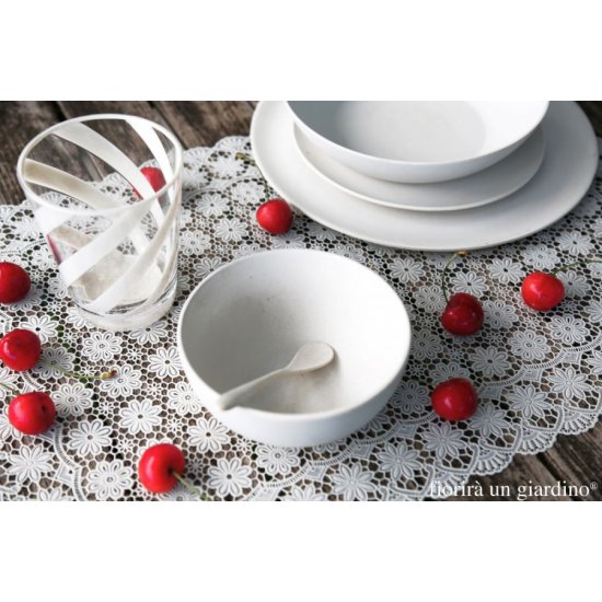 Set 6 Naproane Vinil Impermeabil Floral Alb