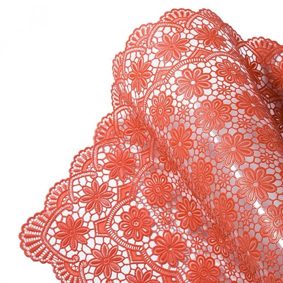 Set 6 Napronane Vinil Impermeabil Floral Oranj