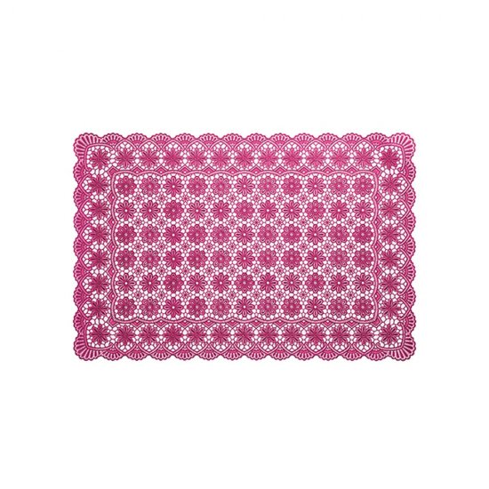 Set 6 Napronane Vinil Impermeabil Floral Magenta