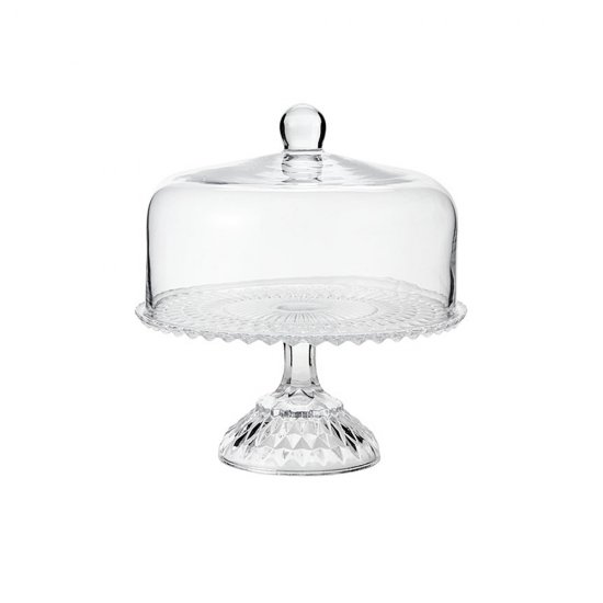 Platou Sticlă + Capac Model Diamant