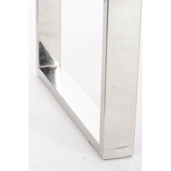 Birou Dreptunghiular Lemn + Metal Alb