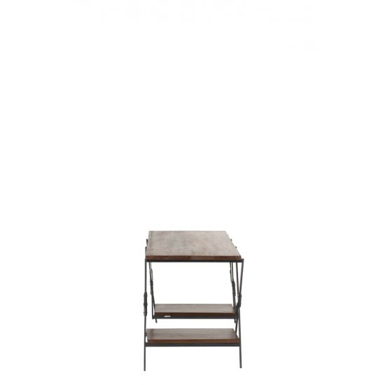 Birou Lemn Reciclat + Fier Maro - Negru