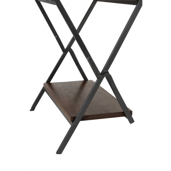 Birou Lemn Reciclat + Fier Maro - Negru