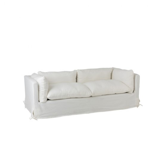 Canapea 2 - 3 Persoane Mesteacăn + Textil Alb