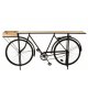 Consolă Bicicletă Metal + Lemn Mango Negru - Natural