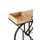 Consolă Bicicletă Metal + Lemn Mango Negru - Natural
