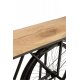 Consolă Bicicletă Metal + Lemn Mango Negru - Natural