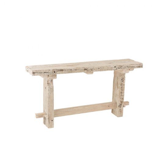 Consolă BRUT Lemn Reciclat Alb Rustic