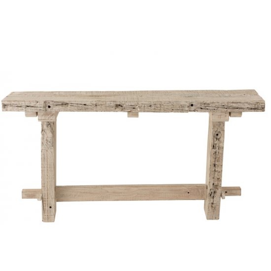 Consolă BRUT Lemn Reciclat Alb Rustic