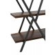 Consolă CROSS Lemn Reciclat + Fier Maro - Negru
