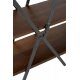 Consolă CROSS Lemn Reciclat + Fier Maro - Negru