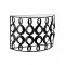 Consolă MARIE Semicirculară Metal + Sticlă Negru