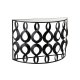 Consolă MARIE Semicirculară Metal + Sticlă Negru