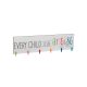 Cuier 6 Cârlige Child Lemn Alb - Multicolor
