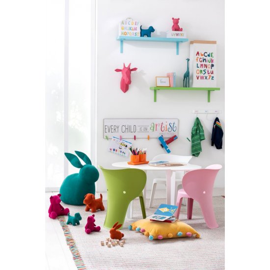 Cuier 6 Cârlige Child Lemn Alb - Multicolor
