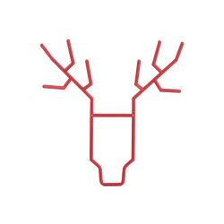 Cuier Perete Moose Metal Roșu L