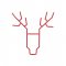 Cuier Perete Moose Metal Roșu L