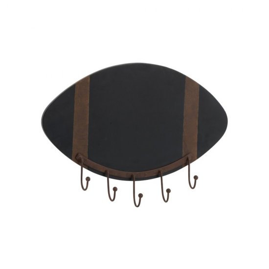 Cuier Perete Minge Rugby Metal Negru - Maro
