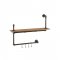 Cuier Perete Raft Suspendat Tub Lemn + Metal Natural - Gri