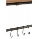 Cuier Perete Raft Suspendat Tub Lemn + Metal Natural - Gri