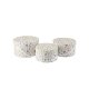 Set 3 Cutii Rotunde Litere Multicolor