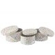 Set 3 Cutii Rotunde Litere Multicolor